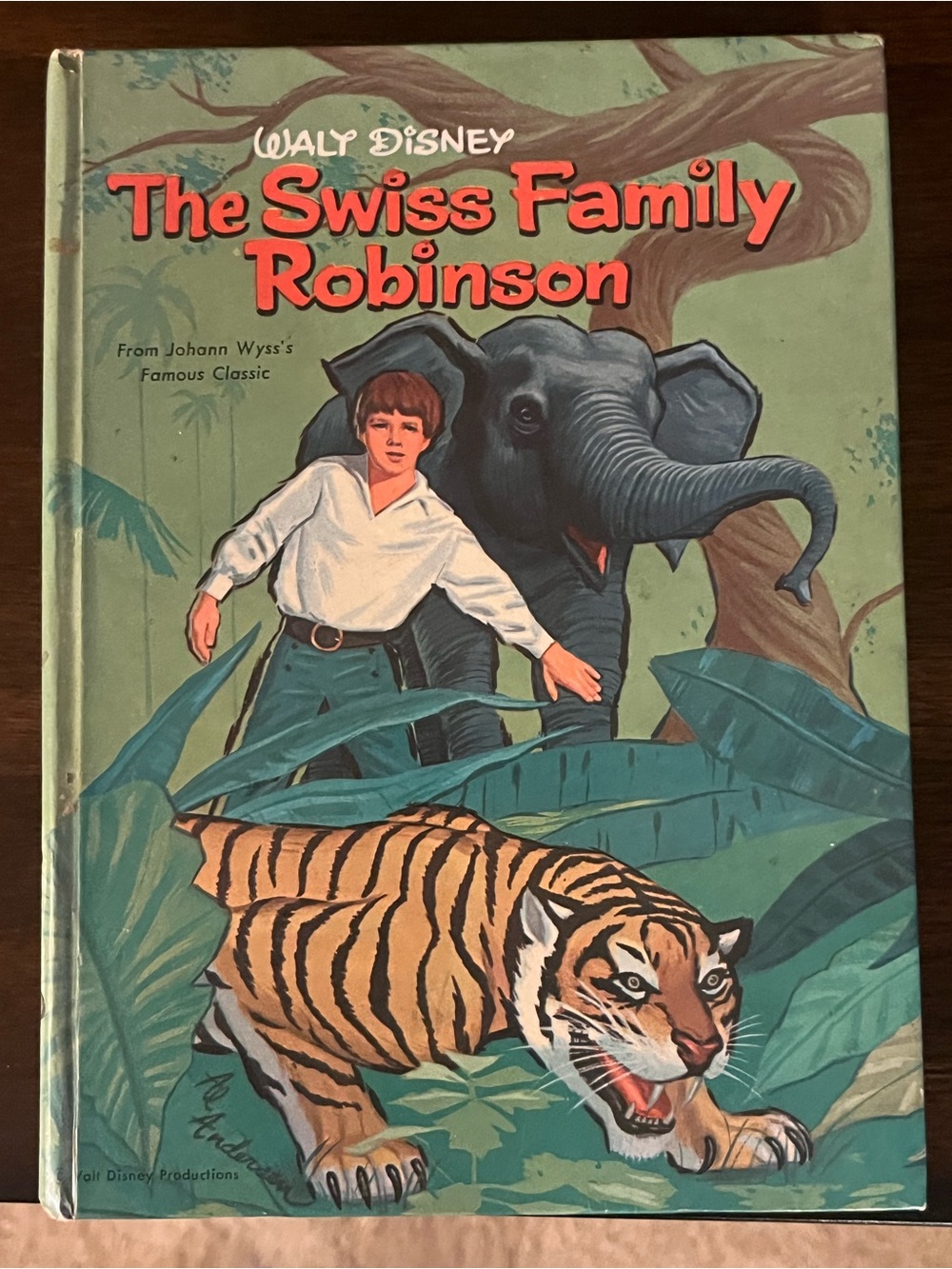 Walt Disney The Swiss Family Robinson Hardcover - Illustrated Cover 1960 Classic